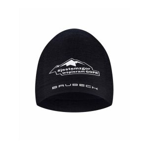 Czapka wełniana unisex jednowarstwowa Brubeck #JESTEMZGOR #WSPIERAMGOPR. Czarne czapki Brubeck, bez wzorów, z elastanu. Za 76,07 zł.