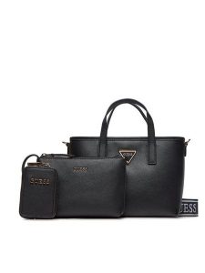 Guess Torebka Latona (BG) Mini-Bags HWBG92 11750 Czarny. Czarne torebki klasyczne Guess, z aplikacjami, ze skóry, bez dodatków. Za 309,99 zł.
