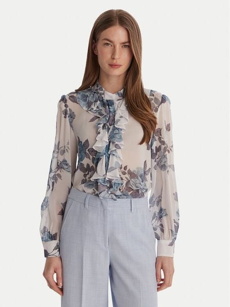 Marella Koszula Canapa 2613111151 Błękitny Relaxed Fit. Niebieskie koszule Marella, bez wzorów, z wiskozy, bez kołnierzyka, bez ramiączek. Za 428,99 zł.