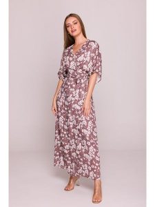 Stylove Sukienka w kolorze jagodowym rozmiar: M. Różowe sukienki Stylove, m, bez wzorów, z wiskozy, bez kołnierzyka, bez ramiączek, maxi. Za 348,90 zł.