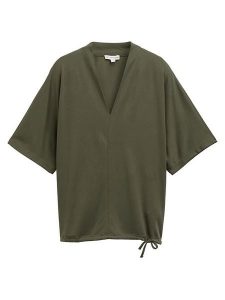 Tom Tailor Koszulka w kolorze khaki rozmiar: XS. Brązowe bluzki Tom Tailor, xs, bez wzorów, bez kołnierzyka, bez ramiączek. Za 61,60 zł.