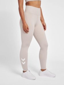 Damskie wysokie legginsy Hummel MT Grace. Szare legginsy Hummel, bez wzorów, z elastanu. Za 229,85 zł.