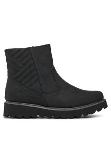 Roxy Botki ARJB700750 Czarny. Czarne botki Roxy, bez wzorów, ze skóry, bez obcasa, na płaskiej podeszwie, bez zapięcia. Za 379,99 zł.