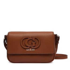 Torebka Guess. Brązowe listonoszki Guess, z aplikacjami, bez dodatków. Za 569,99 zł.