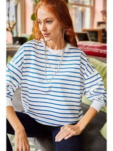 Olalook Bluza w kolorze białym rozmiar: L. Białe bluzy Olalook, l, bez wzorów, bez kaptura. Za 48,16 zł.