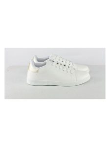 C'M Sneakersy w kolorze złoto-białym rozmiar: 41. Białe trampki C'M, bez wzorów, z materiału, bez zapięcia. Za 101,23 zł.