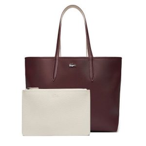 Torebka Lacoste. Czerwone shopper bag Lacoste, bez wzorów, bez dodatków. Za 609,99 zł.