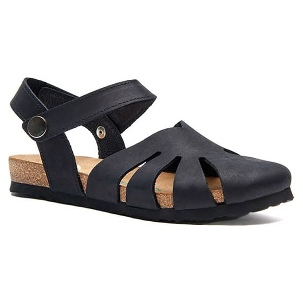 Comfortfusse Skórzane sandały w kolorze czarnym rozmiar: 40. Czarne sandały Comfortfüße, bez wzorów, z nubiku, bez obcasa, bez zapięcia. Za 189,29 zł.