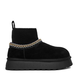 Śniegowce Badura. Czarne buty zimowe Badura, bez obcasa, bez zapięcia. Za 279,99 zł.