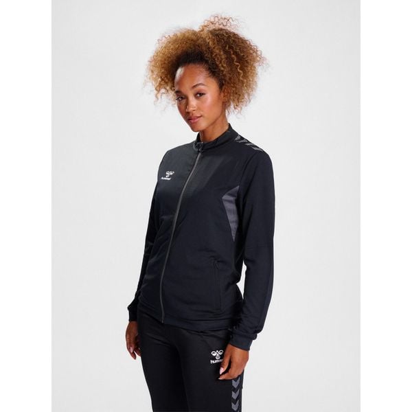HUMMEL bluza sportowa rozpinana AUTHENTIC PL ZIP. Czarne bluzy Hummel, bez wzorów, bez kaptura. Za 149,99 zł.