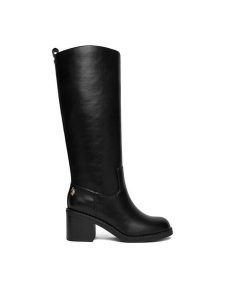 U.S. Polo Assn. Kozaki EO-SABINA002W/EY1 Czarny. Czarne kozaki U.S. Polo Assn., bez wzorów, z materiału, bez obcasa, na słupku, bez zapięcia. Za 289,99 zł.