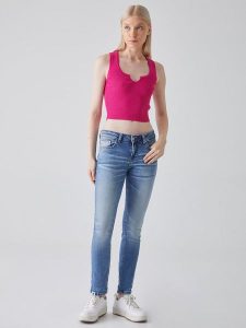 LTB Dżinsy "Aspen" - Slim fit - w kolorze błękitnym rozmiar: W27/L36. Niebieskie jeansy LTB, z aplikacjami. Za 74,63 zł.