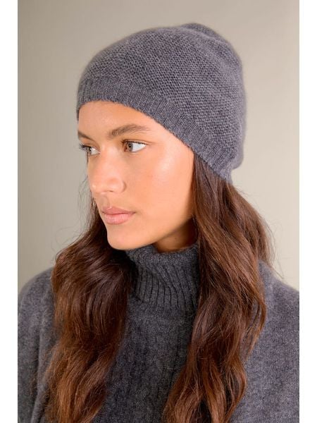 Perfect Cashmere Kaszmirowa czapka "Laoise" w kolorze antracytowym rozmiar: onesize. Czarne czapki Perfect Cashmere, bez wzorów, z kaszmiru. Za 124,11 zł.