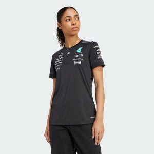 Koszulka Mercedes - Amg Petronas Formula One Team Driver. Białe bluzki ADIDAS, l, bez wzorów, z materiału, sportowe, bez kołnierzyka, bez ramiączek. Za 369,00 zł.