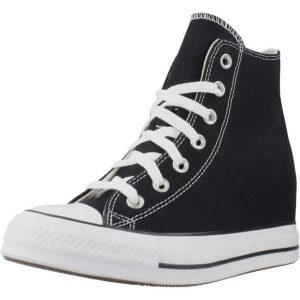 Buty CONVERSE CHUCK TAYLOR ALL STAR WEDGE PLATFORM Czarny. Czarne buty sportowe Converse, bez wzorów, bez zapięcia. Za 368,99 zł.