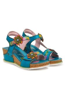 Laura Vita Sandały Bonito 36 Kolorowy. Sandały LAURA VITA, bez wzorów, ze skóry, bez obcasa, na koturnie, bez zapięcia. Za 459,99 zł.