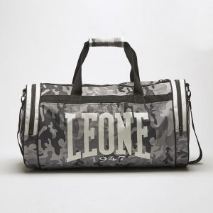 Torba treningowa Leone Mimetic. Szare torby podróżne i sportowe LEONE 1947, bez wzorów, z materiału, na ramię, duże. Za 239,00 zł.