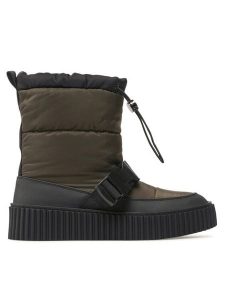 Jenny Fairy Śniegowce H17125Y-1 Khaki. Brązowe buty zimowe Jenny Fairy, z materiału, bez obcasa, bez zapięcia. Za 199,99 zł.