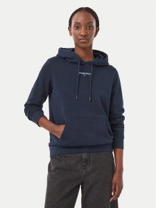 Tommy Jeans Bluza Classic Logo DW0DW23537 Granatowy Regular Fit. Niebieskie bluzy Tommy Jeans, s, bez wzorów, z bawełny, bez kaptura. Za 369,99 zł.
