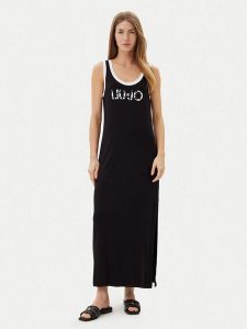 Liu Jo Beachwear Sukienka codzienna VA5134 JS360 Czarny Regular Fit. Czarne kombinezony Liu Jo Beachwear, m, bez wzorów, z wiskozy, bez kołnierzyka, bez ramiączek. Za 279,99 zł.