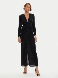 Simona Corsellini Sukienka wieczorowa A24CEAB045 Czarny Slim Fit. Czarne sukienki SIMONA CORSELLINI, bez wzorów, z syntetyku, wizytowe, bez kołnierzyka, bez ramiączek. Za 689,99 zł.