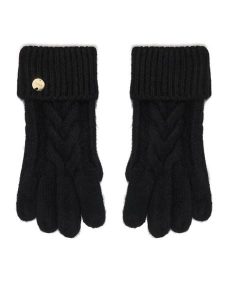 Guess Rękawiczki Damskie AW5678 POL02 Czarny. Czarne rękawiczki Guess, z aplikacjami, z dzianiny. Za 194,99 zł.