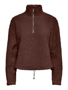 Pieces Bluza polarowa "Ferna" w kolorze ciemnobrązowym rozmiar: XL. Brązowe bluzy Pieces, xl, bez wzorów, z polaru, bez kaptura. Za 52,67 zł.