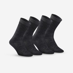 Skarpety turystyczne Quechua SH900 Mid. Czarne skarpetki QUECHUA, bez wzorów, z elastanu. Za 119,99 zł.