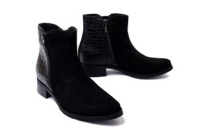 BIOECO BY ARKA 2881 czarny, botki damskie. Czarne botki Bioeco by Arka, na zimę, bez wzorów, z polaru, bez obcasa, na obcasie, bez zapięcia. Za 369,90 zł.
