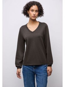 Street One Koszulka w kolorze brązowym rozmiar: 40. Brązowe bluzki Street One, bez wzorów, street, bez kołnierzyka, bez ramiączek. Za 147,91 zł.