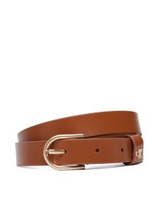 Calvin Klein Pasek Damski Rounded Buckle Ck Loop LV04F7107G Brązowy. Brązowe paski Calvin Klein, bez wzorów, ze skóry. Za 209,99 zł.