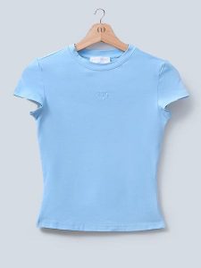 LeGer Koszulka w kolorze błękitnym rozmiar: 42. Niebieskie bluzki LeGer, bez wzorów, bez kołnierzyka, bez ramiączek. Za 118,01 zł.