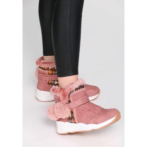 Różowe Śniegowce Worldliness. Buty zimowe marki Born2be. Za 74,99 zł.
