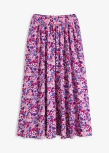 Spódnica maxi z czystej wiskozy. Fioletowe spódnice bonprix, bez wzorów, z wiskozy, maxi. Za 122,99 zł.