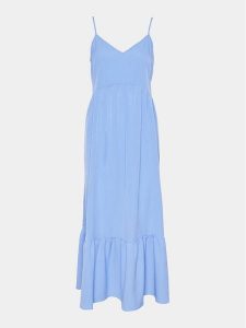 Pieces Sukienka letnia Sade 17146543 Niebieski Wide Fit. Niebieskie kombinezony Pieces, na lato, l, bez wzorów, z syntetyku, bez kołnierzyka, bez ramiączek. Za 199,99 zł.