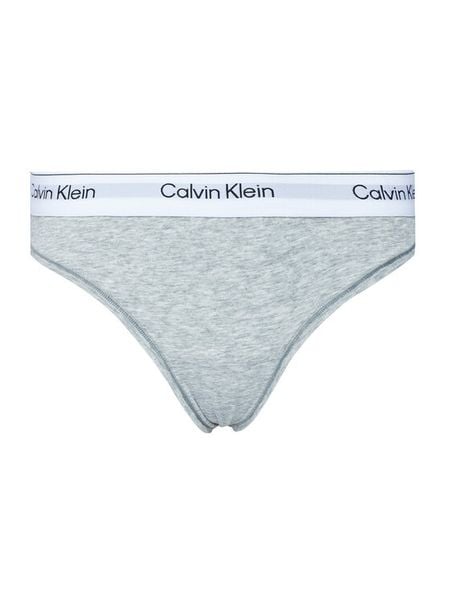 Calvin Klein Underwear Stringi LV00QF8518 Szary. Szare stringi Calvin Klein Underwear, bez wzorów, z bawełny. Za 79,99 zł.