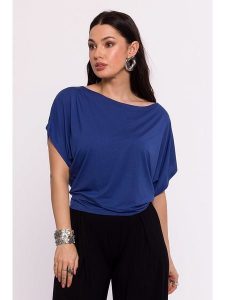 Be Wear Bluzka w kolorze granatowym rozmiar: XL. Niebieskie bluzki Be Wear, xl, bez wzorów, bez kołnierzyka, bez ramiączek. Za 123,53 zł.