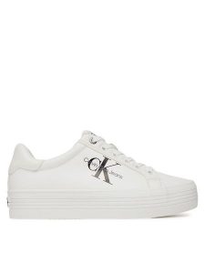 Calvin Klein Jeans Tenisówki YW0YW00847 Biały. Białe trampki Calvin Klein Jeans, bez wzorów, z jeansu, bez zapięcia. Za 289,99 zł.
