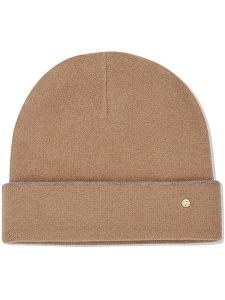 Hey Marly Wełniana czapka beanie "Classic" w kolorze jasnobrązowym rozmiar: onesize. Brązowe czapki Hey Marly, bez wzorów, z materiału. Za 144,24 zł.