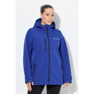 Damskie Kurtka softshell HYPRAR hydrofobowa stretch odblask. Kurtki Ulla Popken, plus size, bez wzorów, z elastanu, bez kaptura. W wyprzedaży za 383,99 zł.