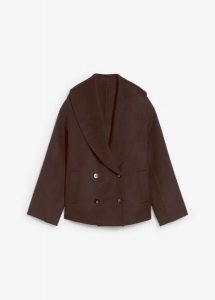 Kurtka oversize z miękkiej mieszanki wełny. Czerwone kurtki bonprix, bez wzorów, z wełny, bez kaptura. Za 379,99 zł.