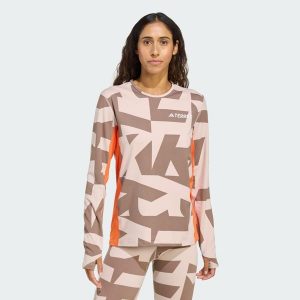 Koszulka z długim rękawem Multi Synthetic Base Layer. Brązowe bluzki ADIDAS, uniwersalny, bez wzorów, sportowe, bez kołnierzyka, bez ramiączek. Za 219,00 zł.