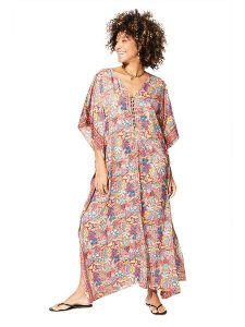 Aller Simplement Kaftan ze wzorem rozmiar: 34-40. Sukienki Aller Simplement, bez wzorów, klasyczne, bez kołnierzyka, bez ramiączek, maxi. Za 56,99 zł.