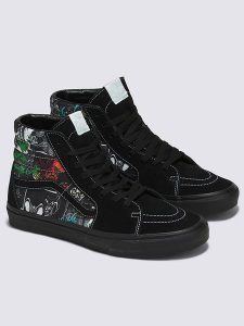 Vans Skórzane sneakersy "SK8-Hi" w kolorze czarnym rozmiar: 41. Czarne trampki Vans, bez wzorów, za kostkę, bez zapięcia. Za 95,46 zł.