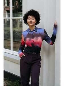 &Co Woman Bluzka "Lotte" ze wzorem rozmiar: XXL. Bluzki &Co Woman, xxl, bez wzorów, bez kołnierzyka, bez ramiączek. Za 118,56 zł.