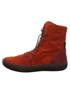 Think! Skórzane botki "Tjub" w kolorze czerwonym rozmiar: 38,5. Czerwone botki Think, bez wzorów, bez obcasa, bez zapięcia. Za 502,76 zł.