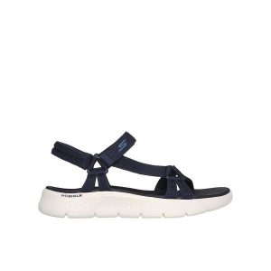 Sandały damskie SKECHERS Go Walk Flex Sandal Sublime. Czarne buty trekkingowe Skechers, bez wzorów, bez obcasa, bez zapięcia. Za 209,99 zł.