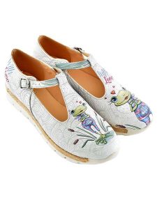 Goby Skórzane baleriny w kolorze szaro-białym rozmiar: 39. Białe balerinki Goby, bez wzorów, bez obcasa, bez zapięcia. Za 217,99 zł.