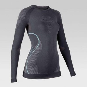 Koszulka termoaktywna damska Lady Evolutyon Uw Shirt Lg Sl. Szare koszule nocne UYN, bez wzorów, z nylonu, bez ramiączek. Za 349,00 zł.