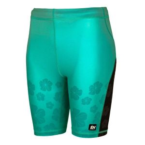 Legginsy krótkie do biegania damskie EXTREME HOBBY 1/3 FLOWERS. Zielone legginsy EXTREME HOBBY, bez wzorów, z dzianiny, krótkie. Za 169,00 zł.